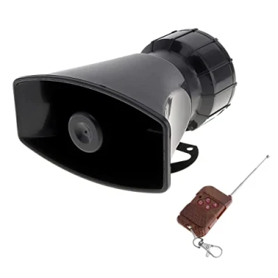Immagine di Sirena per auto con 7 diversi toni, suono del clacson, ambulanza, sirena, traffico, telecomando, 12 V, 100 W (1 x telecomando)