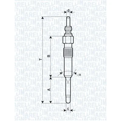 Immagine di MAGNETI MARELLI 062900006304 Candeletta 11V 10A M10X1 VOLKSWAGEN: Golf 4, Multivan 5 (7HM, Polo IV Hatchback, AUDI: A4 B6 Avant, A3 A2