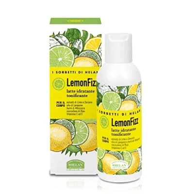 Immagine di Helan, I Sorbetti LemonFizz Crema Corpo Idratante Pelle Secca, Formula Fluida Profumata Donna e Uomo Tonificante con Lime, Zenzero Vitamina C, Latte Profumato E, 150 ml