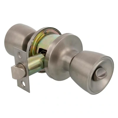 Immagine di Amig Mod. 602 Set di pomelli Acciaio inox 18,5x 8cm Include scrocco Funzione privata Dispositivo emergenza esterno e catenaccio interno Porta da 35 45mm