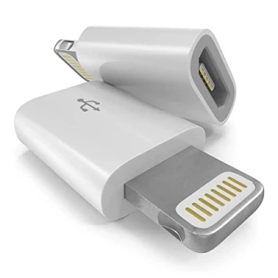 Immagine di CABLEPELADO Adattatore da Micro B a Lightning Convertitore USB Ricarica e sincronizzazione dati Non riproduce audio Compatibile con iPhone 5, 5S, SE, 5C, 6, 6S, 7 Plus, 8