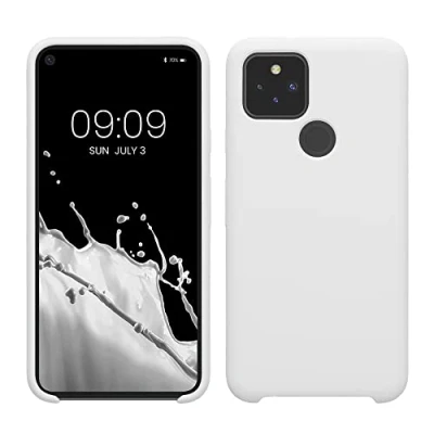 Immagine di kwmobile Cover per Google Pixel 5 Custodia Back Case Smartphone in Silicone TPU Protezione Gommata bianco matt