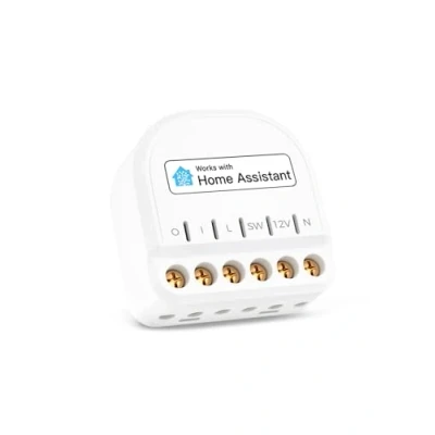 Immagine di Refoss Mini Interruttore Smart a Relè WiFi con Home Assistant, Luce da 10A Misurazione della Corrente, 1 Gang, Compatibile Alexa, Google, Nessun Hub Richiesto, Pezzo