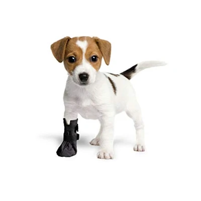 Immagine di Calze di protezione e recupero, traspiranti per cani, gatti, 100% softshell, chirurgiche coperture delle lesioni, stop leccare (1(XS) 4 cm (1,6&quot;) H 7 cm, nero)