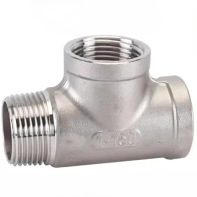 Immagine di Raccordo for tubo a T 3 vie filettato maschio + femmina 1/4 &quot;3/8&quot; 1/2 &quot;3/4&quot; 1 &quot;1 1/4&quot; &quot;2&quot; BSP acciaio inossidabile SS304(Size:3/4&quot;)