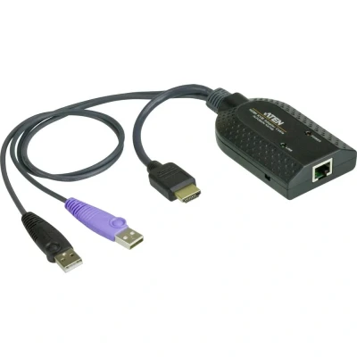 Immagine di ATEN KVM Adattatore [2x Spina A USB 2.0, HDMI 1x Presa RJ45] 0.20 m Nero