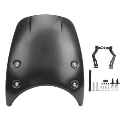 Immagine di Parabrezza moto, cupolino in alluminio nero per R nineT Pure Scrambler 2014 2020
