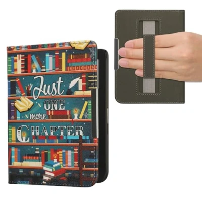 Immagine di kwmobile Custodia Cinturino Mano Compatibile con KoboClara BW/Colour Cover eBook Reader Case eReader Simil Pelle Ancora un Capitolo