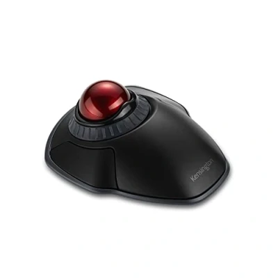 Immagine di Kensington Mouse Trackball Orbit Wireless (2,4 GHz), Rotella di Scorrimento, Tracciamento Ottico e Sicurezza Crittografia AES, Design Ambidestro, Sfera da 40 mm, Nero/Rosso (K70992WW)
