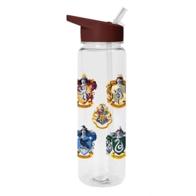 Immagine di Pyramid International Borraccia in plastica con stemma di Harry Potter, tappo a vite, design compatto e robusto, 525 ml, taglia unica