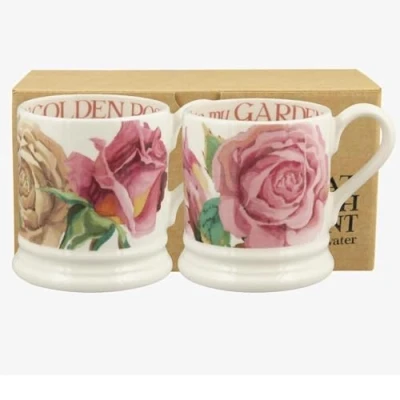 Immagine di Emma Bridgewater Tazza Grande 1/2 Pinta 300ml, Tazze Colazione Particolari, Mugs per Caffè/Cappuccino/Tè, Tazzine Simpatiche Caffe, design originale Set di rose tutta la vita