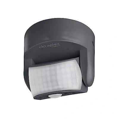 Immagine di Oktaplex Bea rivelatore di movimento da esterno IP65 orientabile 180 sensore infrarosso 12 m portata 230V antracite con crepuscolare