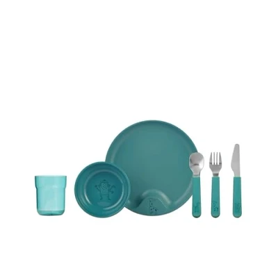 Immagine di Mepal Children&#039;s Tableware Mio Deep Turquoise 6 Piece Set