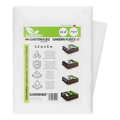 Immagine di GARDENIX® 16 m² Primaverili in Tessuto Non Tessuto, Telo antigelo per Piante, di Alta qualità, opertura Flessibile Piante da Giardino e Verdure (3,2m x 5m)