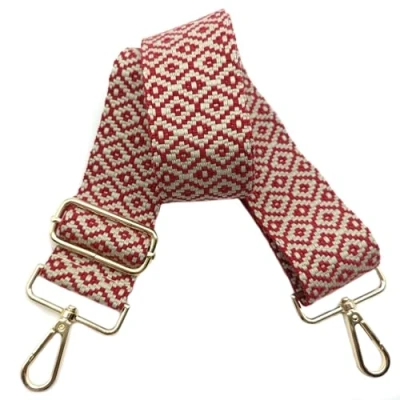 Immagine di Tracolle per Borsa Regolabile Tracolla Donna 5cm Larga Tracolla, Cinghie con Fibbia Oro Borsetta, Crossbody in Tela Accessori DIY(Rosso), 03
