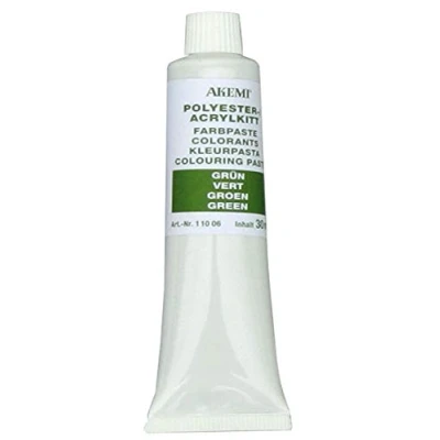Immagine di Akemi Pasta colorata, verde 11269, per colorare stucco marmo, e regolare il colore del mastice (verde)