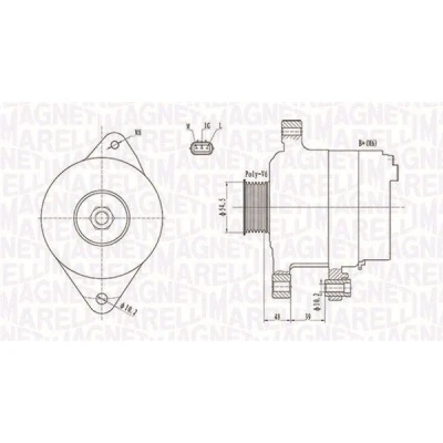 Immagine di MAGNETI MARELLI 063731800010 Alternatore 12V 90A TOYOTA: Yaris I Hatchback