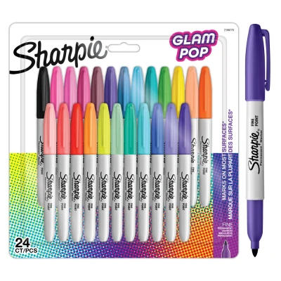 Immagine di Marcatore permanente Sharpie Fine Glam Pop 24 pz