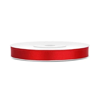 Immagine di Nastro di raso, 6 mm, colore: rosso
