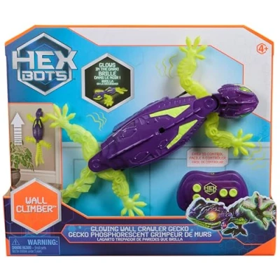 Immagine di HEX BOTS Glow in The Dark Gecko, Rechargeable Remote Control Kids, Climbs Walls Prank Toys &amp; Games, RC Robot for Boys Girls Ages 4 Up, Multicolore, 6075451