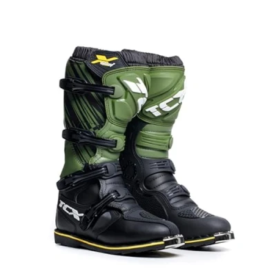 Immagine di TCX X Blast, Stivale da Motocross Uomo, Enduro, Fuoristrada con Tomaia in Microfibra e Suola Costruzione Goodyear, Nero/Verde/Giallo