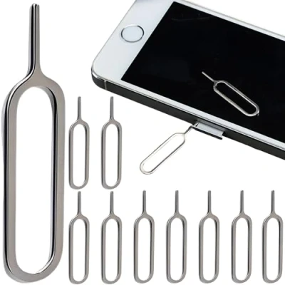 Immagine di MINGZE 10 x Strumento di rimozione della sim Card, Pin Scheda per Card Compatibile con iPhone X, 8, 7, 6, iPad, Samsung Note 9, S9, S8, S7 HTC e Tutti Gli Smartphone