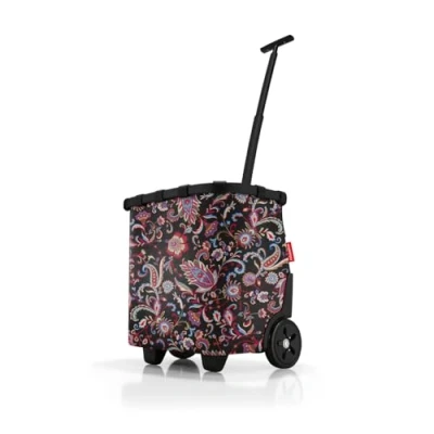 Immagine di reisenthel carrycruiser paisley black Carrello Spesa con Resistente Telaio in Alluminio, Tracolla Regolabile e Tasca Interna Rimovibile, 40 L