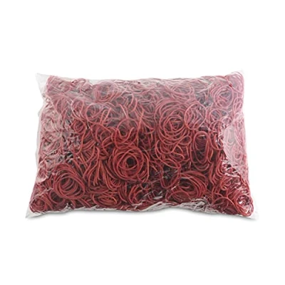 Immagine di Elastici per ufficio diametro 30mm 1,5x1,5mm 1000g rosso/piccoli accessori da ufficio/tipo standard/materiale gomma/peso (g) 1000 / colore rosso/dimensione