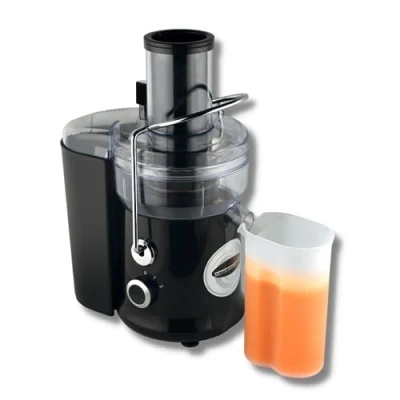 Immagine di STARLYF Centrifuga Frutta e Verdura, 600 W, 2 velocità, Estrattore di Succo, Potente spremiagrumi, senza BPA, per la cucina, polpa, succhi più veloci (XL Autopulente)