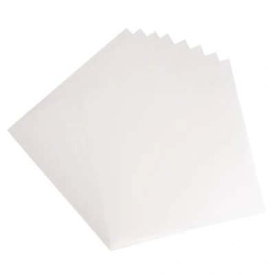 Immagine di Florence Fogli di plastica opachi, 30,5 x cm, 0,5 mm, 8 fogli, rigidi, in polipropilene, bianco, per bustine, pianificatori, stencil, schede e scrapbooking