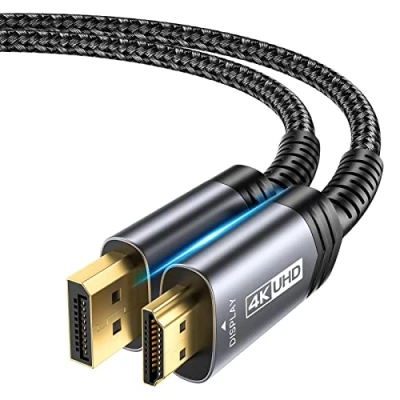 Immagine di Exertis Connect Cavo adattatore DisplayPort 1.2, St. / HDMI St., nero, 2,0 m e convertitore (2 m, DisplayPort), video