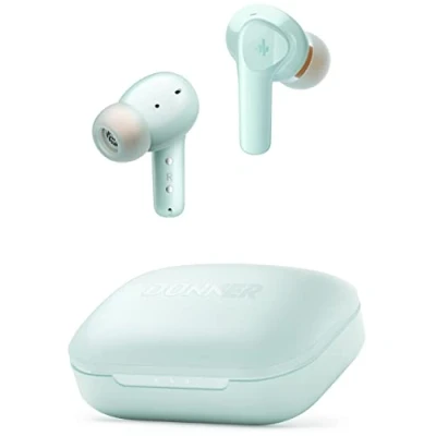 Immagine di Donner Cuffie Bluetooth Wireless con Noise Cancelling, cancellazione attiva mirata del rumore, 4 mic per chiamate, 32h di svago, EQ personalizzato, 5.2, verde