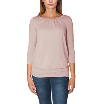 Immagine di Alkato Maglia da Donna con Maniche a 3/4 Scollo Rotondo, Rosa Antico, L