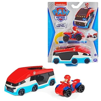 Immagine di Paw Patrol, Patroller e Quad di Ryder in Metallo, Veicoli Die Cast Scala 1:55, Giocattoli per Bambini dai 3 Anni su