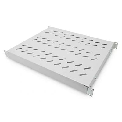 Immagine di Digitus DN 97644 19 pollici Ripiano porta apparecchi per armadio rack 1 U guide di montaggio variabili Adatto profondità armadio: 600 mm Grigio