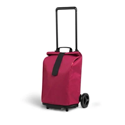 Immagine di Gimi Sprintercarrello portaspesa pieghevole con manico telescopico regolabilesacca antipioggia chiusura avvolgibile e fascia in velcrocon ruote grandi parafango 50l45x39x103cm