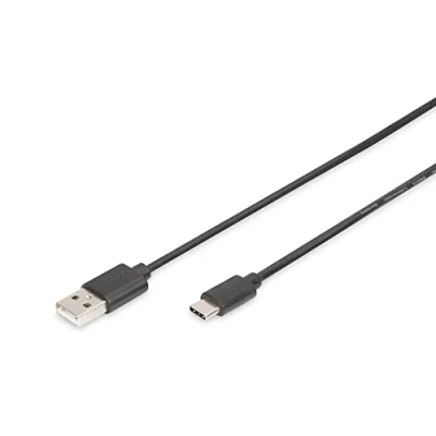 Immagine di Digitus Cavo USB 3.2 Gen1 (USB 3.0) Spina C®, Micro B 1.80 m Nero tondo, connettore applicabile su entrambi i lati, doppia schermatura