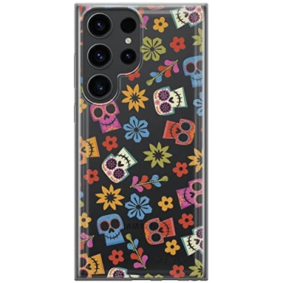 Immagine di Ert Group custodia per cellulare Samsung S23 ULTRA originale e con licenza ufficiale Disney, modello Coco 001 adattato in modo ottimale alla forma dello smartphone, parzialmente trasparente