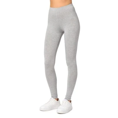 Immagine di Merry Style Leggings Lunghi Donna in Viscosa con Elastan Ampia Pantaloni Banda Elastica Leggins per Casa Palestra Tempo Libero MS10 143 (mélange, S)