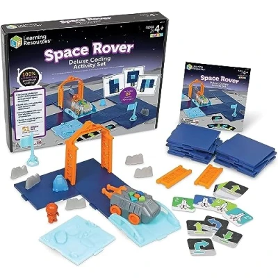 Immagine di Learning Resources Set di Attività Deluxe con Rover Spaziale Skill Builders, Giocattoli coding, STEM per bambini,la classe,spazio, 4+, regali bambini 6 8 anni, e bambine