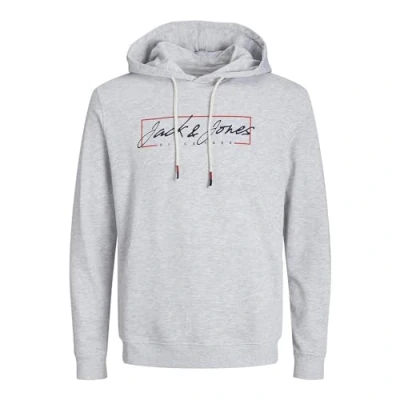 Immagine di JACK&amp;JONES PLUS Jjzuri Sweat Hood Pls Felpa con Cappuccio, Melange Bianco, 4XL Uomo