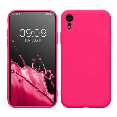 Immagine di kwmobile Custodia Compatibile con Apple iPhone XR Cover Back Case per Smartphone in Silicone TPU Protezione Gommata rosa shocking