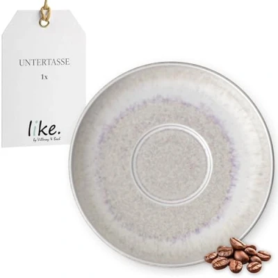 Immagine di like. by Villeroy &amp; Boch Perlemor Sand Piattino da caffè, 16 x 3 cm