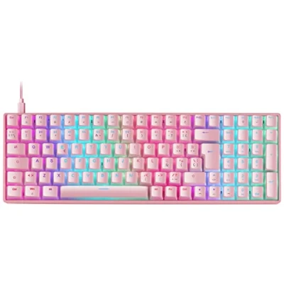 Immagine di Mars Gaming MKULTRA, Tastiera Meccanica RGB Rosa, Compatta 96%, Switch Outemu SQ Rosso, Portoghese US