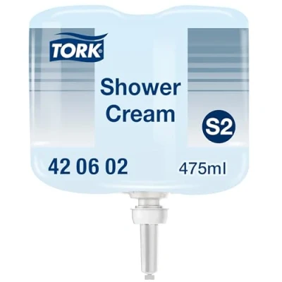 Immagine di Tork Mini sapone liquido per corpo e capelli 420602 Bagnoschiuma shampoo 2 in 1 dispenser S2 Fragranza fresca unisex di qualità premium x 475 ml