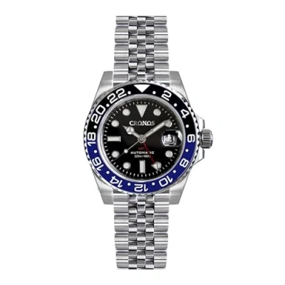 Immagine di NIADI Cronos NH34 Automatico Classico GMT Orologio Bidirezionale Lunetta In Ceramica Vetro Zaffiro 20 ATM Acciaio Inox Vestito Da Uomo Orologi, Colore 5