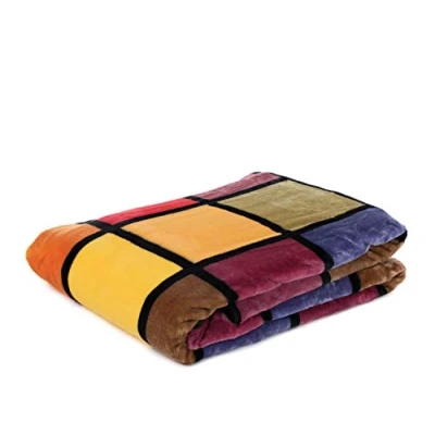 Immagine di Gözze Coperta Morbida, Sensazione Cashmere, Tessuto Spesso 500 g/m², Antigua, 100% Microfibra, 150 x 200 cm Rosa Antico/Tortora/Lampone