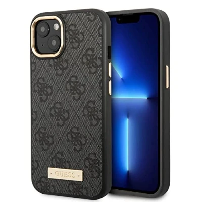 Immagine di Guess GUHMP14SU4GPRK Custodia rigida per iPhone 14 da 6,1&quot;, colore: Nero/Nero