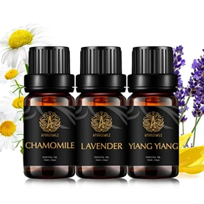 Immagine di Aromaterapia ylang olio essenziale Set per diffusore, 3X10ml 100% Pure camomilla Kit umidificatore camomilla, ylang, lavanda Oli Set,