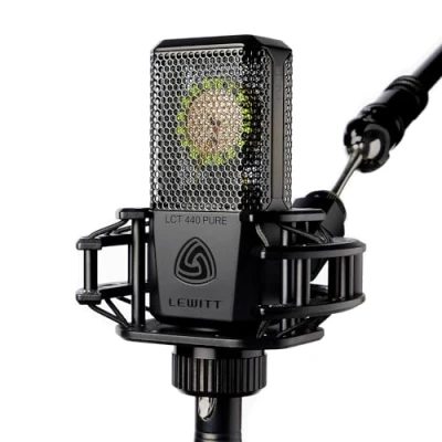 Immagine di LCT 440 Pure microfono a condensatore XLR per voce, registrazioni strumenti e streaming, capsula da 1&quot;, con ragno filtro pop (nero)